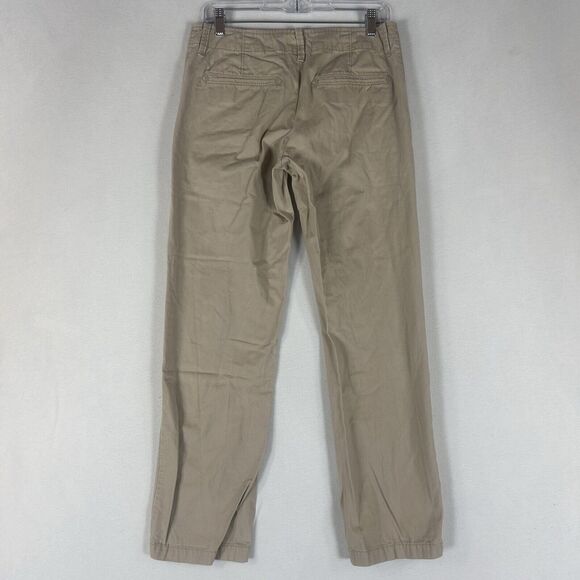 Old Navy Broken In Khaki Pants Mens 28x30 Straight Leg Cotton Rolled Oats Casual - Picture 8 of 15